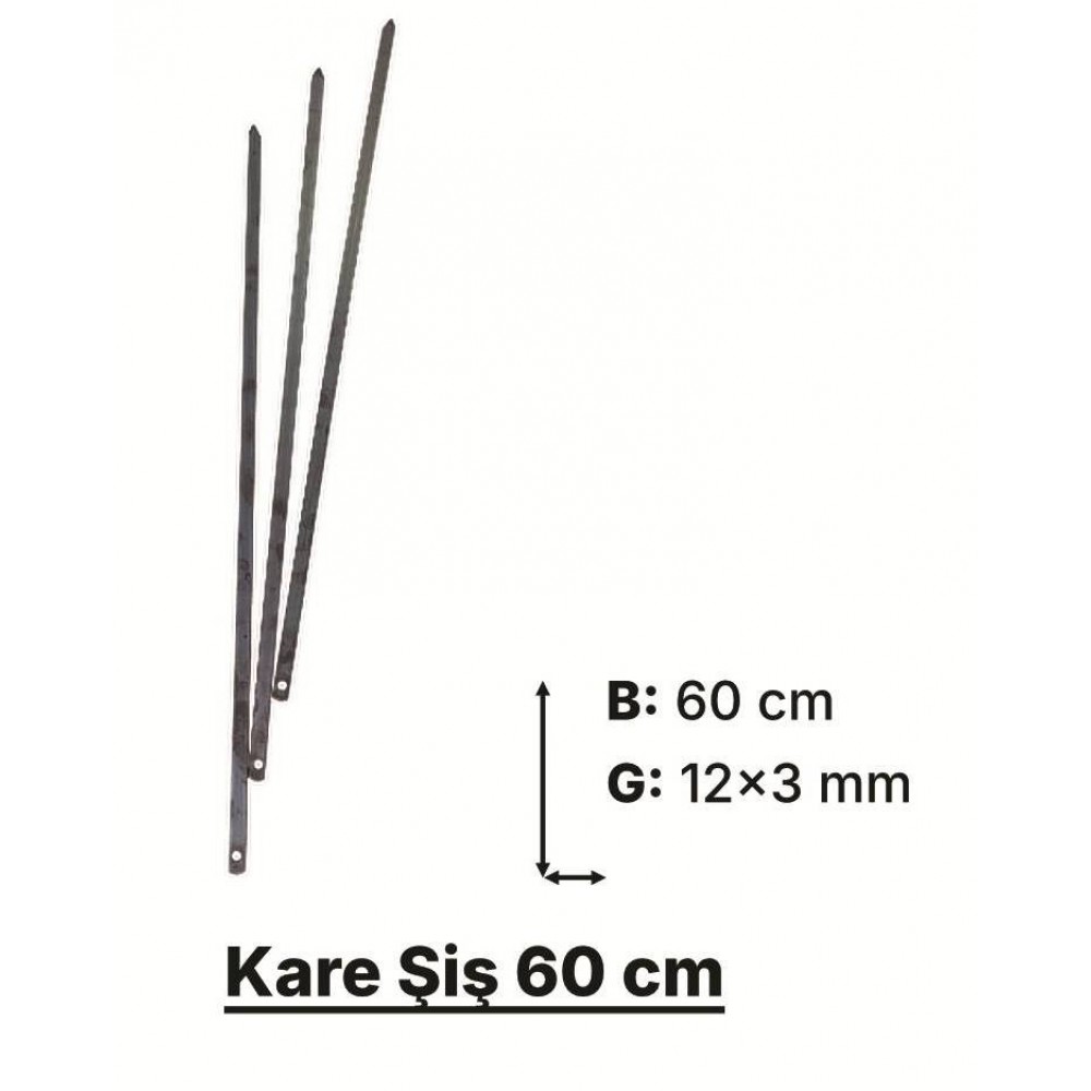 Kare Şiş 12x3